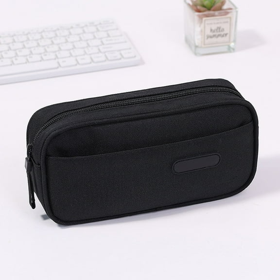 Dusknt Large Capacity Pancil Case, Aesthetic Zipper Pouch Stationery Organizer for College Ofice Multipurpose Storage Pens Cables Electronics Tech Accessories Travel