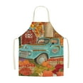 thumbnail image 1 of Dusknt Linen Thanksgiving Apron Sunflower Pumpkin Creative Apron Kitchen Housework Oil-Proof and Stain-Proof Apron,, 1 of 4