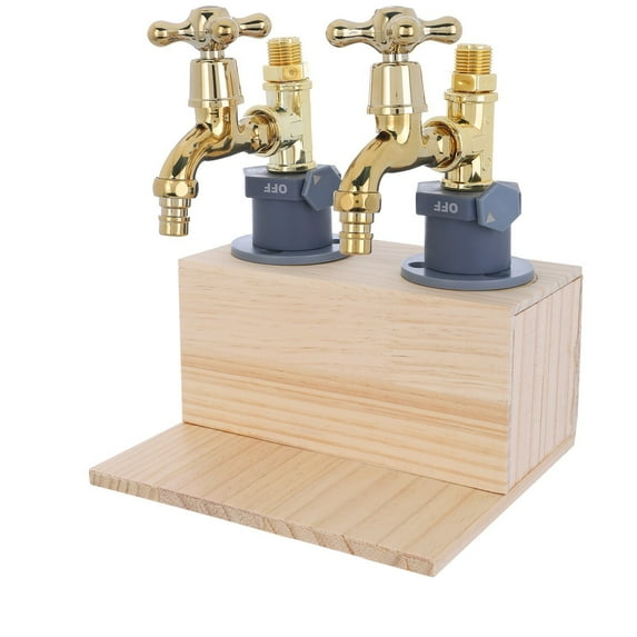 Dusknt Liquor Alcohol Whiskey Wooden Dispenser, Whiskey Wooden Dispenser Faucet Shape for Banquet Party, Dispenser Faucet Whiskey Dispenser Wood Whiskey for P Wood Liquor Shape Kitchen,Dining & Bar