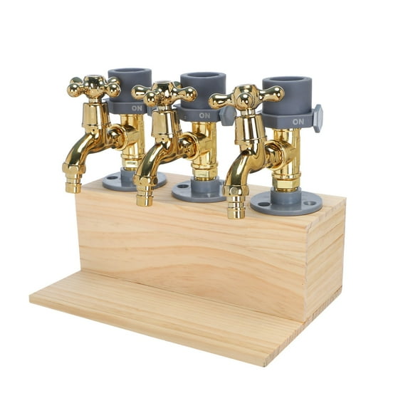 Dusknt Liquor Alcohol Whiskey Wooden Dispenser, Whiskey Wooden Dispenser Faucet Shape for Banquet Party, Dispenser Faucet Whiskey Dispenser Wood Whiskey for P Wood Liquor Shape Kitchen,Dining & Bar