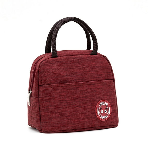Dusknt Lunchbox Insulation Bag Wine Red, Home & Garden,Lunch Baglunch Bag Canvas Durable and Resuable Picnic Teen