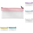 thumbnail image 1 of Dusknt Medium Size Tpu Pancil Bag, Smooth Zipper Waterproof Stationery Organizer, Clear Frosted Storage Pouch for Clasroom Daily Use, 6 Pc, 1 of 9