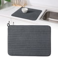 thumbnail image 1 of Dusknt Microfiber Absorbent Dish Drying Pad, Foldable Reusable Kitchen Counter Protector Mat with Hanging Rope, Anti-Scratch Noise Reduction Draining Mat for Pots Cups Coffee Maker, 1 of 9