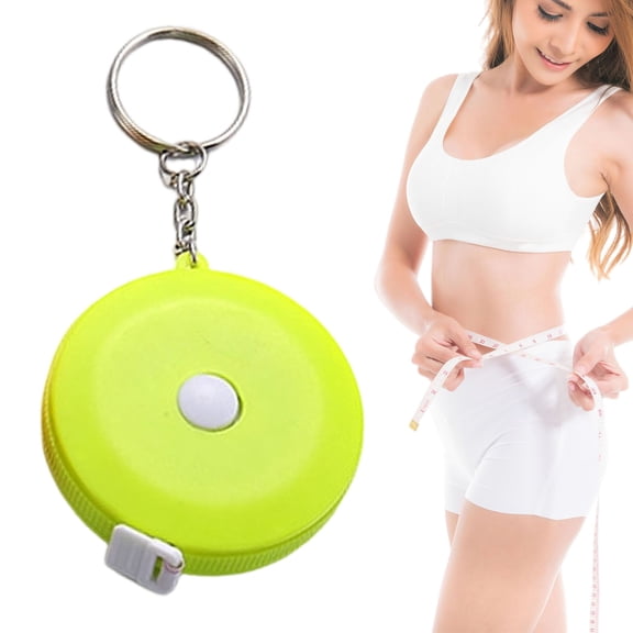 Dusknt Mini Measure Tape 59 Inch/1.5M Dual Sided Retractable Tape Measuring for Body, Sewing, Cloth, Furniture, Height (Green)