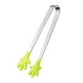 thumbnail image 1 of Dusknt Mini Silicone Hand-Shaped Kitchen Clips, Stainless Steel, for Home, Dining, and Bar Use., Hand-Shaped Silicone-Tip Stainless Steel Tongs, Mini Kitchen Utensil for Food Handling and Serving, 1 of 1