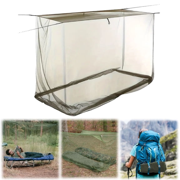 Dusknt Mosquito Net, Bed Canopy, 1 Pack 1.8M Pop Up Foldable Mesh Net, Lightweight Fine Bug Screen with Instant Setup for Bed, Camping Cot and Outdoor Patio