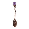thumbnail image 1 of Dusknt Natural Amethyst Tooth Flower Spoon Ice Cream Dessert Spoon Creative Carved Long Handle Stirring Spoon Red, Tableware,, 1 of 5