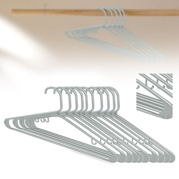 Dusknt New Year Special! Non-Slip Clothes Hangers, Plastic Hangers Clothing Hangers Ideal for Everyday Standard Use