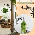 thumbnail image 1 of Dusknt Plant Hanger Bracket, Flower Pot Hangers for Outside, Wrought Iron Plant Hanger for Indoor Outdoor Wall FenceTrees Patio Garden Post Arm, 1 of 9