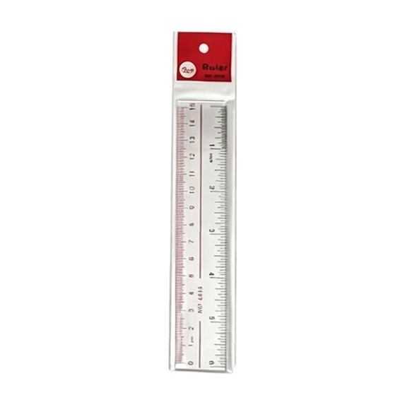 Dusknt Plastic Ruler Centimeter Scale, Clear Measuring Tool for Sch00l Home Ofice, Transparent Ruler for Studants Artists ers Engineers, Basic Measurement, 15Cm