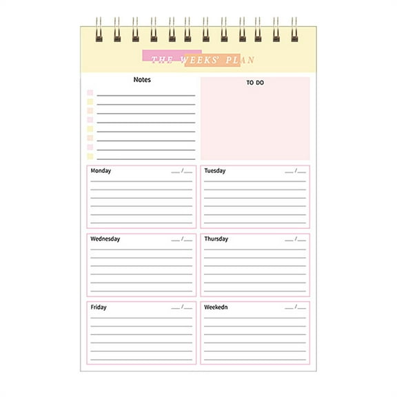 Dusknt Pp Weekly Plan Notebook (Vertical Version A), Office&Craft&Stationery,