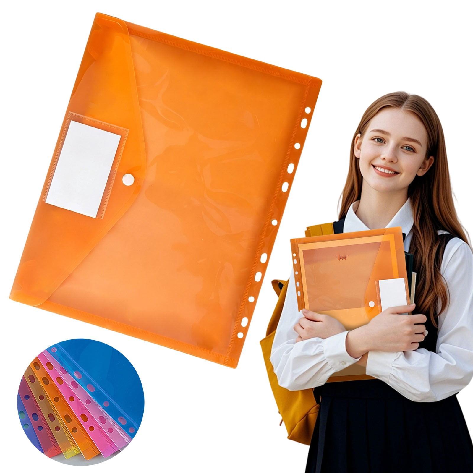 Dusknt Receipt Organizer, Plastic Document Folder 11 Hole Transparent ...