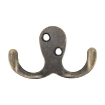 Dusknt Retro Coat Hook A, Hooks,Double Fork Coat And Hat Hook Wall Mounted Antique Brass Wall Hook Practical Rural Hook Suitable for Jackets Scarves Bags Towels Keys Hats Cups Hats