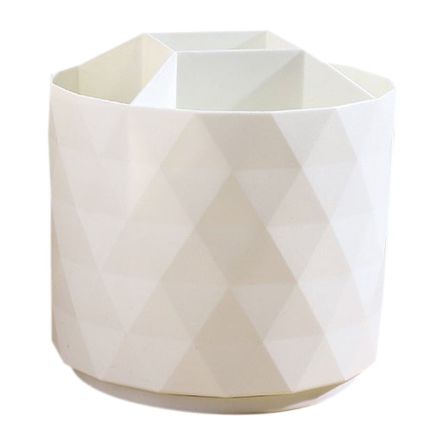 Dusknt Rotatable Divider Pen Holder White, Pencil Barrel