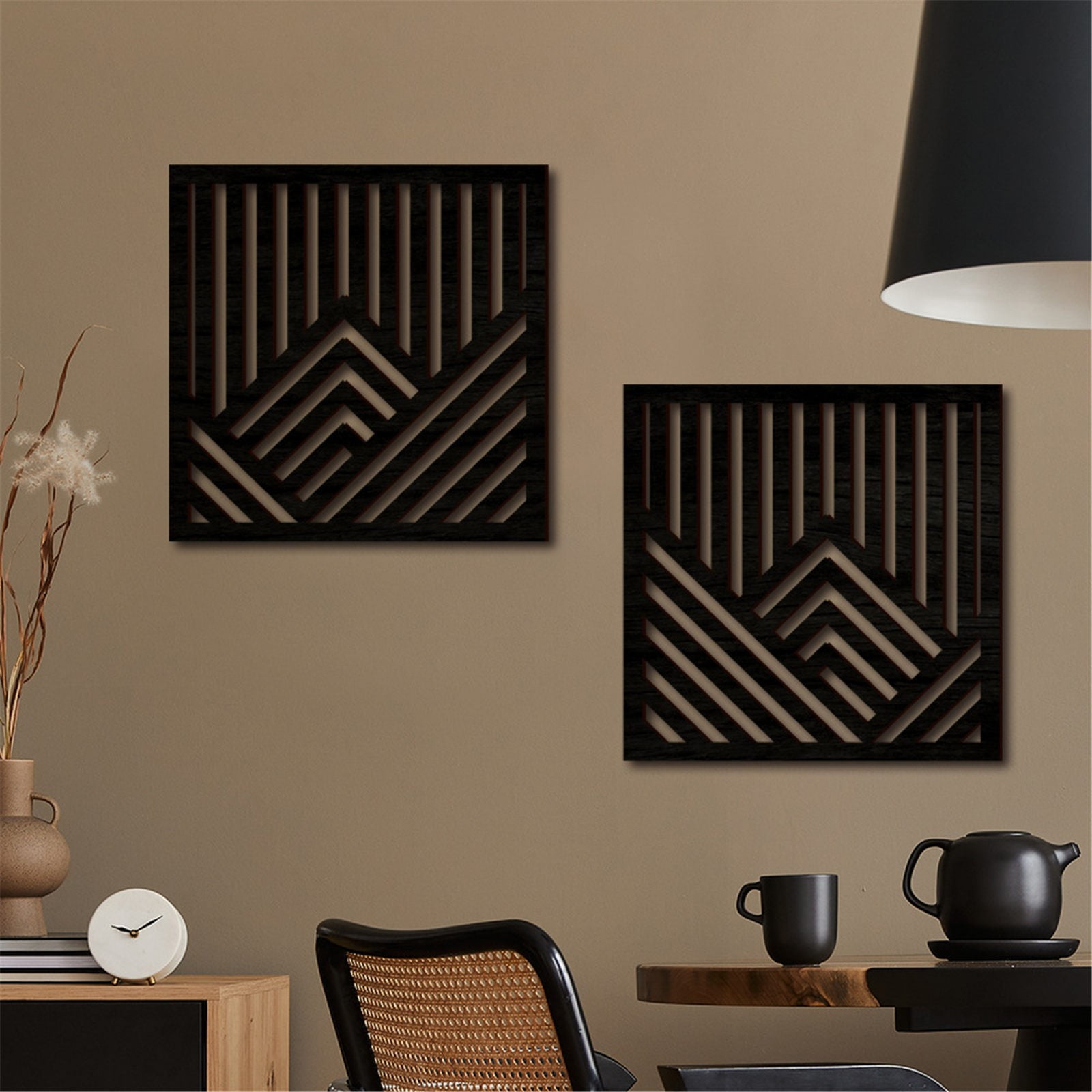 Dusknt Rustic Wood Wall Decor Wall Art Furniture Modern Abstract Wooden Wall Art Farmhouse ...