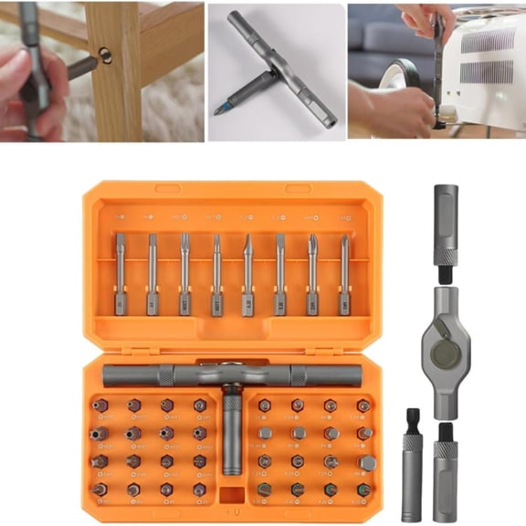 Dusknt Saker 42 In 1 Magnetic Screwdriver Set, Cgc Tools Ratchet Screwdriver Ratchet Screwdriver Set, Handle Multi Function Repair with Detachable Handle Diy Multi Purpose Screwdriver Repair Tool