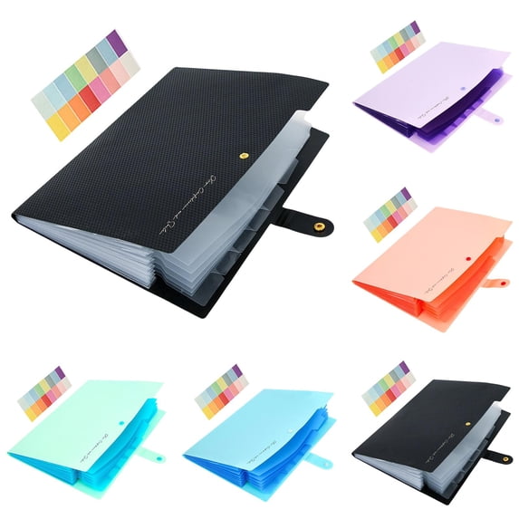 Dusknt Sch00l File Organizer, Expanding Accordion Folder with 8Pockets - Document Paper Receipt Holder for , Letter/A4 Size, 5 Pc