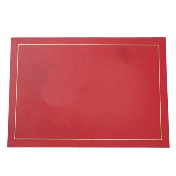 Dusknt Square Solid Leather Placemat Red, Placemat,Square Solid Color Leather Western Placemat Oil Proof High Temperature Household Non Slip Table Mat