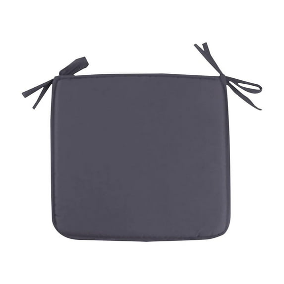 Dusknt Square Stool Cushions with Ties for Bar Stool, Breathable Square Chair Pads Seat Cushions with Non-Slip Bottom - One Pad Only (7.88 X 7.88 X 1.18 inches , Black)Dark Gray