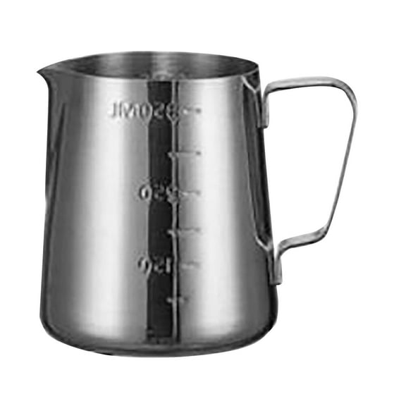 Dusknt Stainless Steel Pointed Mouth Pull Flower Cup F, Glass&Bottle,Jug Pouring Pitcher Cappuccino Milk Pitcher Stainless Frothing Glass&Bottle