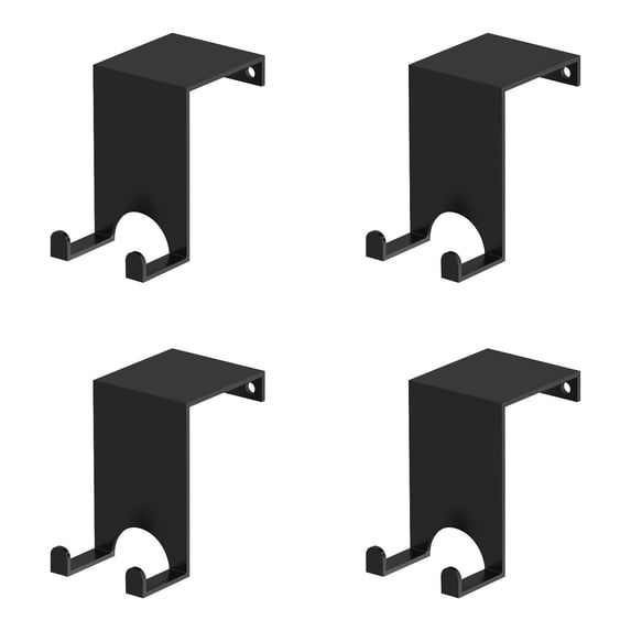 Dusknt Stainless Steel Shower Door Hooks 4 Pack, Over Door Hangers for Bathroom Frameless Glass Shower Door Towel Robe Clothes Hook