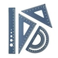 thumbnail image 1 of Dusknt Student Ruler Triangle Ruler Protractor Metal Ruler Four-Piece Set B, Ruler,, 1 of 2