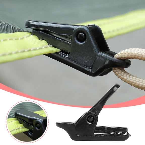Dusknt Tent Windproof Clips, Camping Canopy Hooks, Outdoor Tent Fasteners Portable Press Type Tent Fixed Clips Durable 1Pc Windproof Anti-Overturning Hooks
