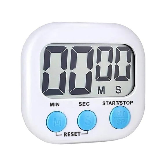 Dusknt Timer Kitchen Timer Big Digits Loud Alarm Backing Stand for Cooking Baking White,1 Timer, Household Timer Clearance Sale!