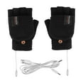 thumbnail image 1 of Dusknt Unisex USB Winter Hands Gloves Heating Rechargeable Heated Fingerless Gloves， Gloves, 1 of 5
