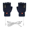 thumbnail image 1 of Dusknt Unisex USB Winter Hands Gloves Heating Rechargeable Heated Fingerless Gloves， Gloves, 1 of 5