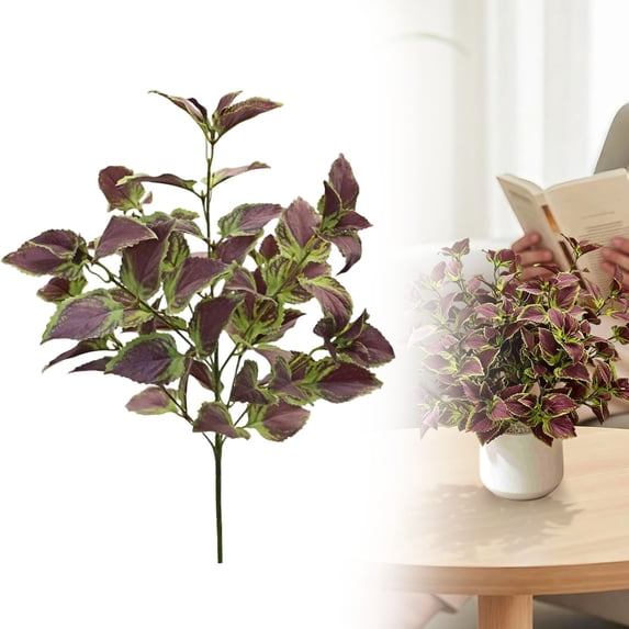 Dusknt Uv Resistant Artificial Plants, No Fade Greenery for Outdoor Planter, Plastic Plants for Front Porch Patio Garden Balcony Decor, Brown