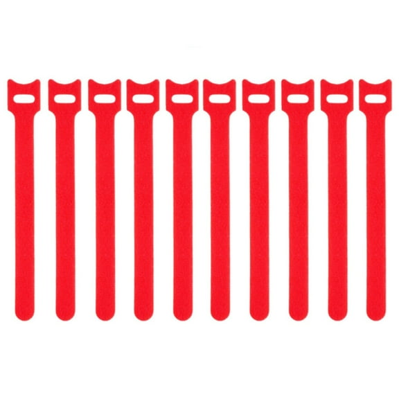 Dusknt Velcro Tie Red A, Adhesive Tape,T Type Adhesive Fastener Tape Reusable Fastening Cable Ties Reusable Fastening Cable Ties with Hook and Loop for Home Data Centers Electronics Pc Tv