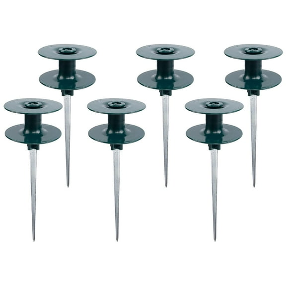 Dusknt Water Pipe Guide Wheel Green A1Pc, Plumbing Fittings,Garden Hose On Water Hoses On Hose Guard for Plant Garden Hose Sturdy Metal Stake Heavy Duty Dark Green Top