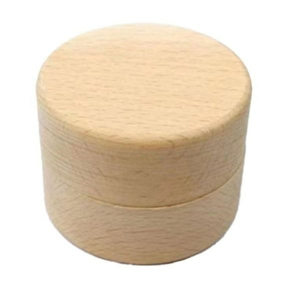 Dusknt Wooden Baby Tooth Box Blank with No Words, Other Cleaning Supplies,Box Wooden Baby Tooth Box Tooth Fairy Girl Box Boy Baby Round Solid Wood Button Cover Gift Box