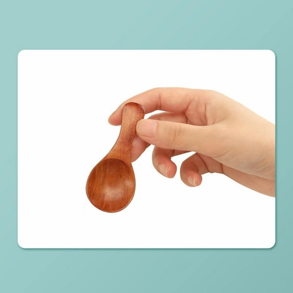 Dusknt Wooden Spoon New Year Special! 10 Pack Wood Spoon with Short Handle Perfect for Jam Sugar Coffee Tea Ice Milk Powder, Clearance Sale!
