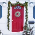 thumbnail image 1 of Dusknt Wreaths for Front Door New Year Special! Christmas Wreath Front Door Xmas Wreath Artificial Wreath Hanging Garland for Garden Wedding Outside Window 35Cm, Clearance Sale!, 1 of 9