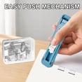 thumbnail image 1 of Dusknt Zip Clip for Paper, Handheld Paper Clam Clip Dispenser, Reusable Push Stapler, No Hole Binding Tool for Documents Studant Test Papers, 1 of 9