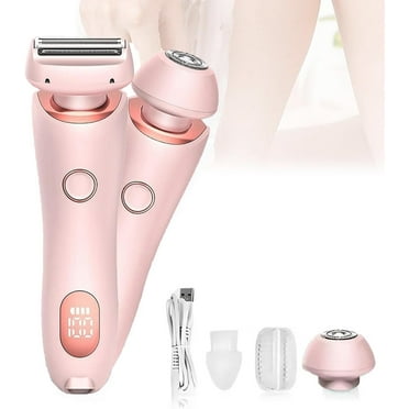 Duskofficial Razor, Livora Silkglide Pro Electric Razor, Duskofficial The Glide Pro 3.0 Waterproof Electric Razor, 2 in 1 Shaver Razors Bikini Trimmer for Women (Pink-a)