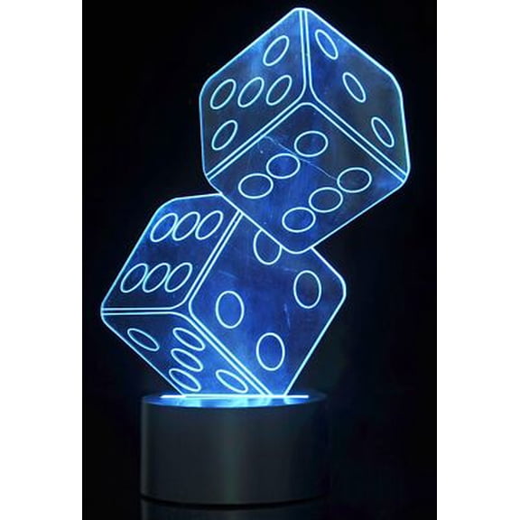 Dusky Shark 3D Dice Lighting with Laser Cut Precision LED Lights Fun