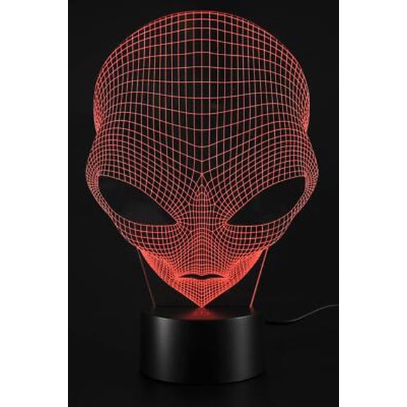Dusky Shark 3D Illusion Alien Shapes LED Lamp 7 Color USB Powered Decorative