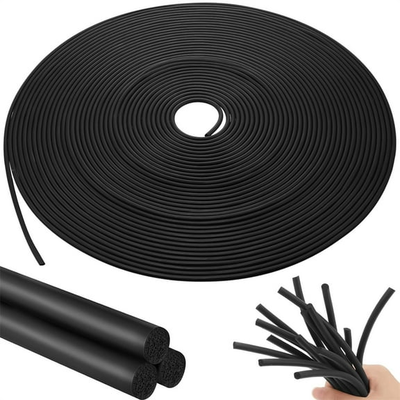 Duslogis 1/8 in Black Concrete Crack Filling Rubber Backer Rod