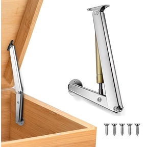 Artrylin 1 Pack Soft Close Lid Support, Toy Box Hinges Soft Close,100N Gas Struts Heavy Duty Hinges Automatic Slow Lowering Safety Pneumatic Lid Lifters Gas Springs