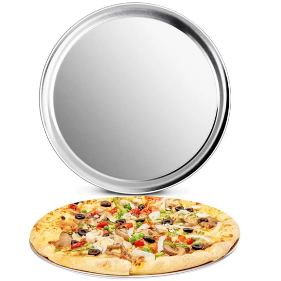 Duslogis 1 Packs Pizza Pan, 16 inch Pizza Pan Set Round Pizza Oven Baking Pans Tray Stainless Steel for Home Restaurant Party, Healthy & Heavy Duty, Dishwasher Safe & Easy Clean
