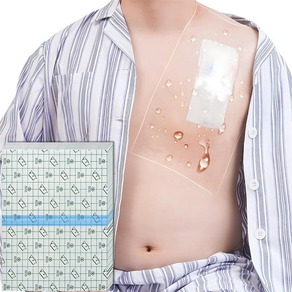 Duslogis 10 Pcs 10" x 12" Shower Shields, PICC Line Shower Cover Stitches Wound Bandage Shower Protector Waterproof Dressings Protection for Knee Replacement Hip Surgery Showering After Surgery