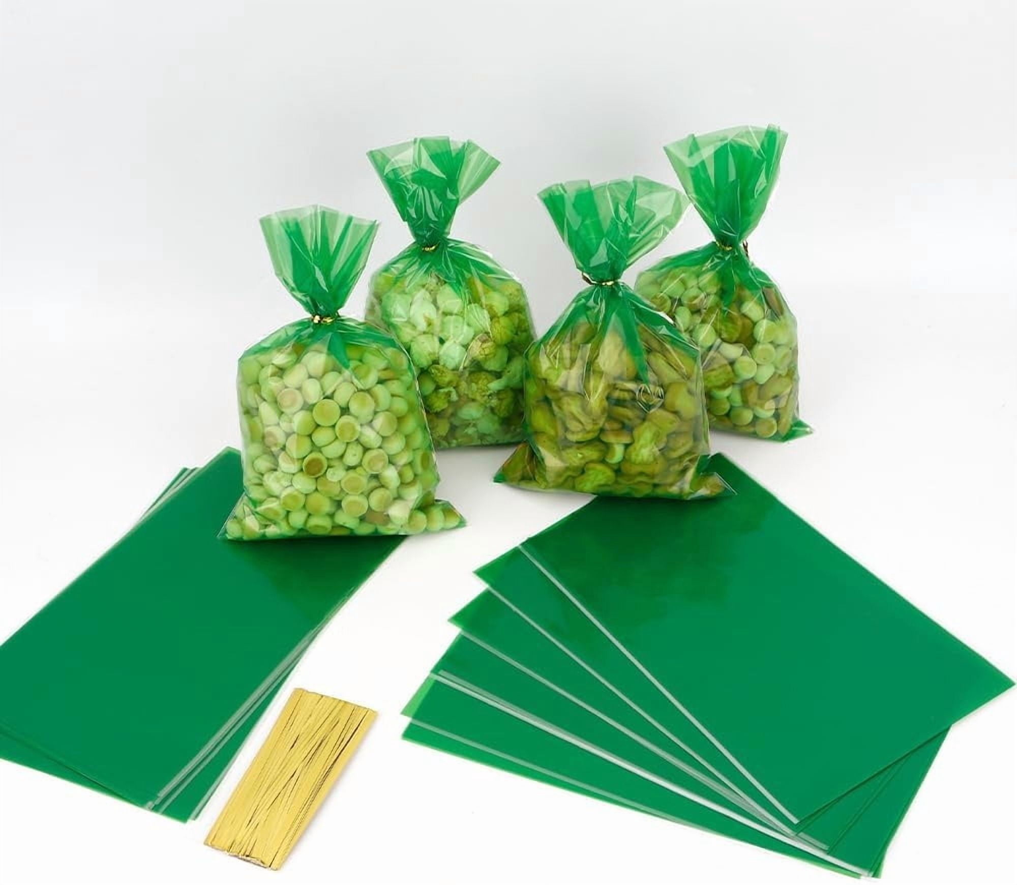 Duslogis 100 Pcs Cellophane Bags, 6 x 9 Inch Colorful Cello Treat Bags ...