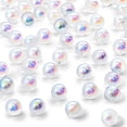 thumbnail image 1 of Duslogis 100PCS Glass Marbles Bulk, for Kids Marble Run Games, Vase Fillers, Iridescent Clear, 1 of 6