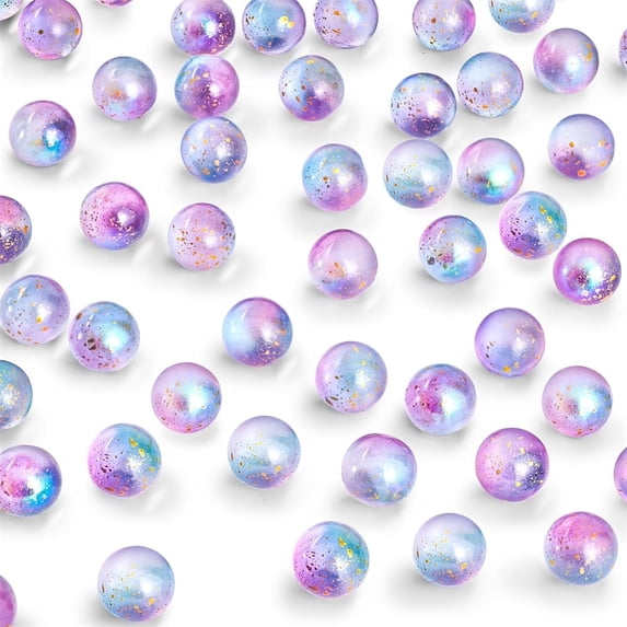 Duslogis 100PCS Glass Marbles Bulk, for Kids Marble Run Games, Vase Fillers, Purple