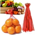 thumbnail image 1 of Duslogis 100Pcs Reusable Mesh Nylon Netting, 24 Inch Red Reusable Nylon Mesh net Produce Grocery Toys Fruits Vegetables Storage Poly Bags, Seafood Bag, Onion Bags (24 Inches, Red), 1 of 7