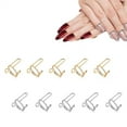 thumbnail image 1 of Duslogis 10pcs Wudu Nail Rings, Adjustable Fingernail Rings Reusable Detachable Metal Finger Nail Rings for Women Nails Jewelry Fingertip Gift Decorations for Wearing Manicure Nails(Silver), 1 of 7