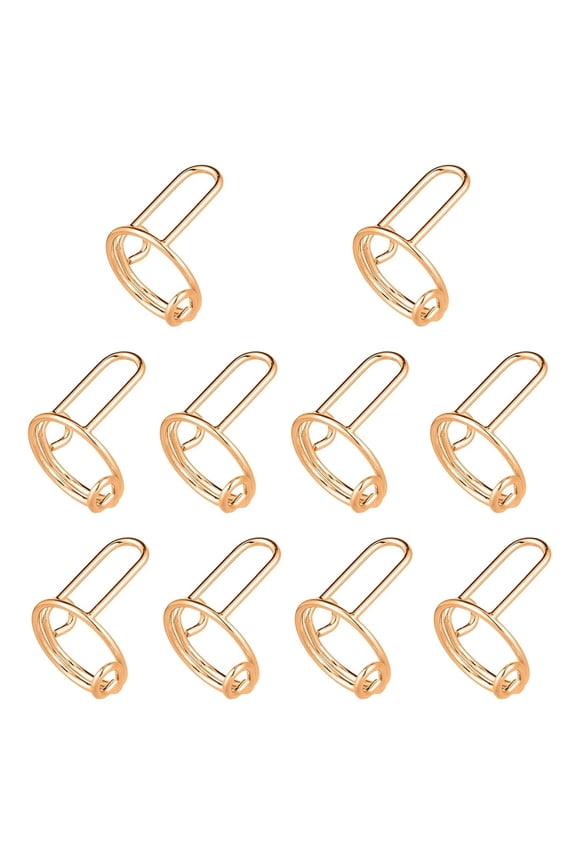 Duslogis 10pcs Wudu Nail Rings, Adjustable Fingernail Rings Reusable Metal Finger Nail Rings for Women No Glue Nails Jewelry Fingertip Gift Decorations for Wearing Manicure Nails (Gold)